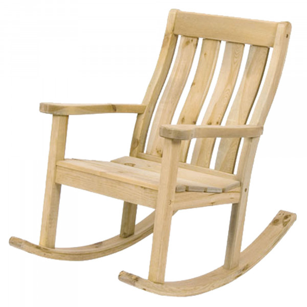Cadeira de balanço de pinho