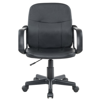 Cadeira de escritório alto em couro sintético com rodas