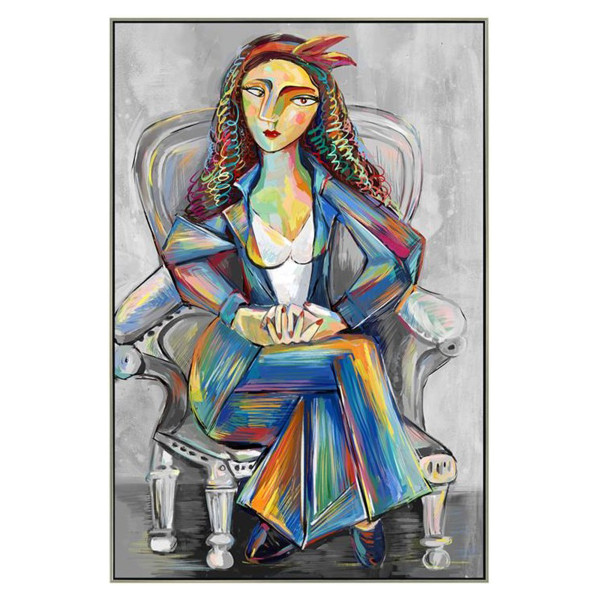 Pintura de mulher colorida