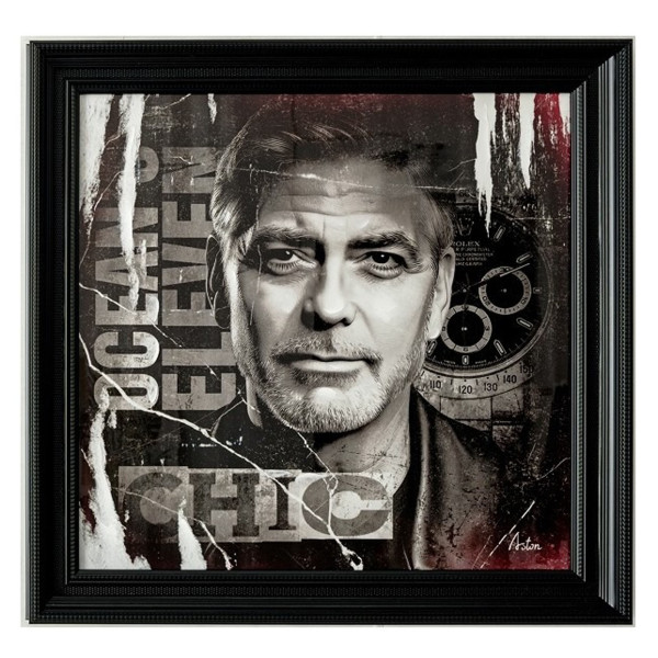 Pintura de Georges Clooney