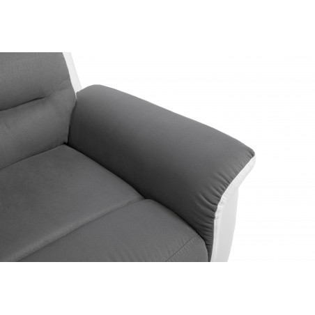 9222 3 locuri piele faux și microfibră canapea de relaxare manuală