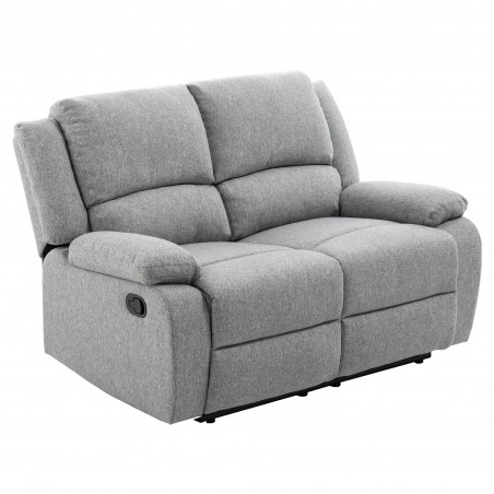 9121 Canapea de relaxare manuală din țesătură cu 2 locuri