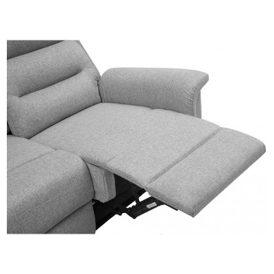 9222 Canapea de relaxare manuală din material textil cu 3 locuri