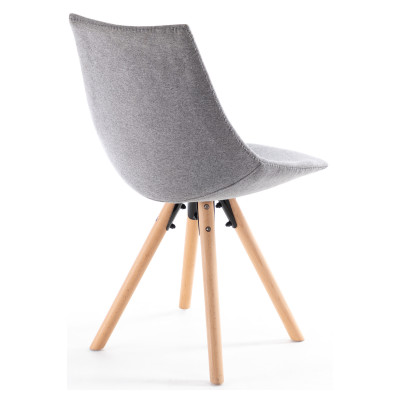Set de 2 scaune din material textil A8305 cu picioare de fag