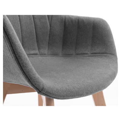 Set 2 scaune A8401 cotiere cu dungi din material textil