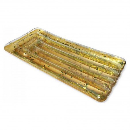 Uppblåsbar madrass med guldglitter