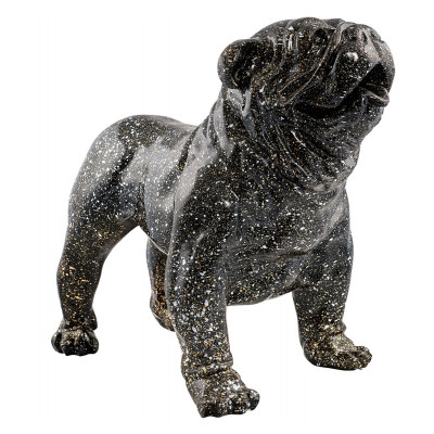 Glittrig hund skulptur