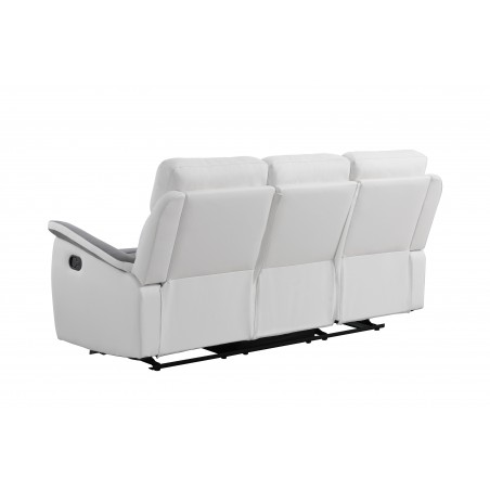 9222 3-sedežni kavč za ročno sprostitev iz umetnega usnja in mikrovlaken