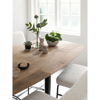 Barska miza iz lesa iz tikovine Soho