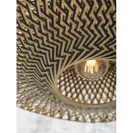 Bali nástenné svietidlo z bambusu a železa
