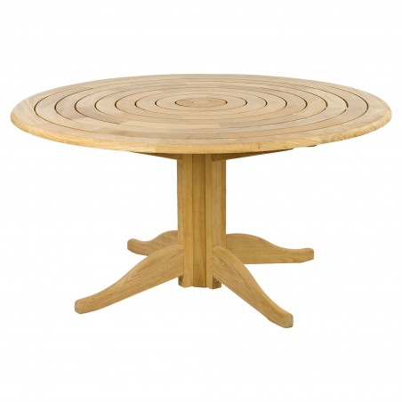 Bengálsky okrúhly stôl v roble a kruhových lamiel